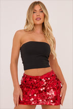 Iridescent Sequin ALine Bodycon Skirt