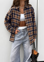 Westwood Plaid - Oversized Flannel Button-Up Shirt