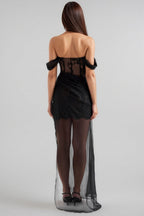 Xainel Black Off Shoulder Ace Maxi Dress
