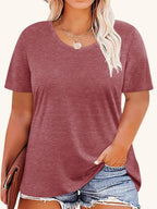 Casual Loose Fit Round Tshirt