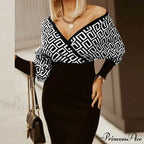 Deep - Party - V-Neck Plaid Gown Long Hip Streetwear Arm Spring Casual Autumn Gown Striped Vestidos