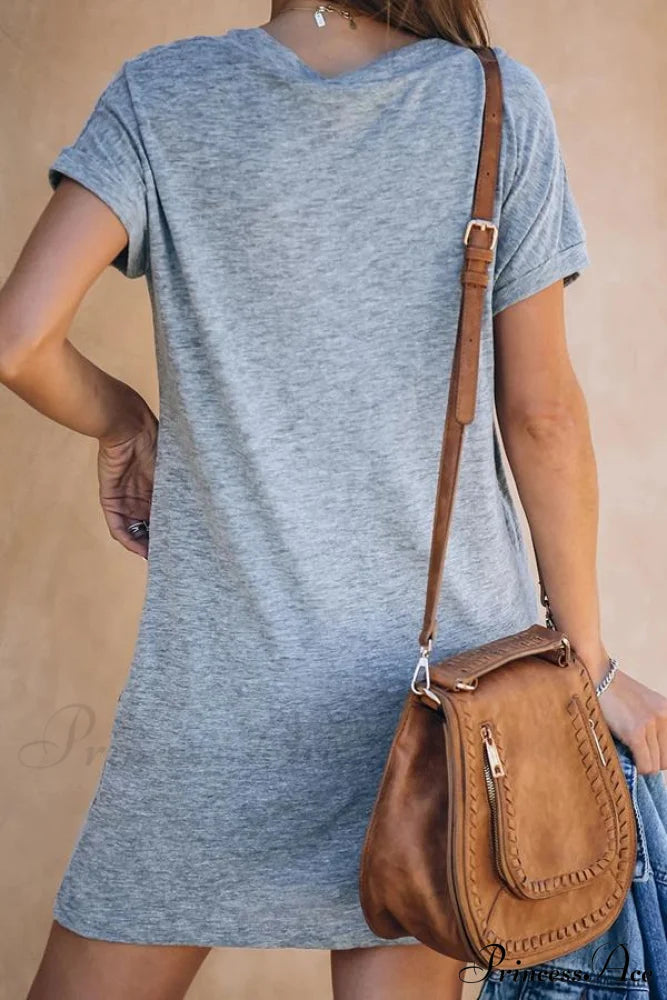Deep T-shirt V-neck Dress