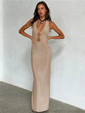 Deep V Sparkle Vacation Dress