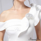 Delana Formal One Charming Shoulder Satin Dress
