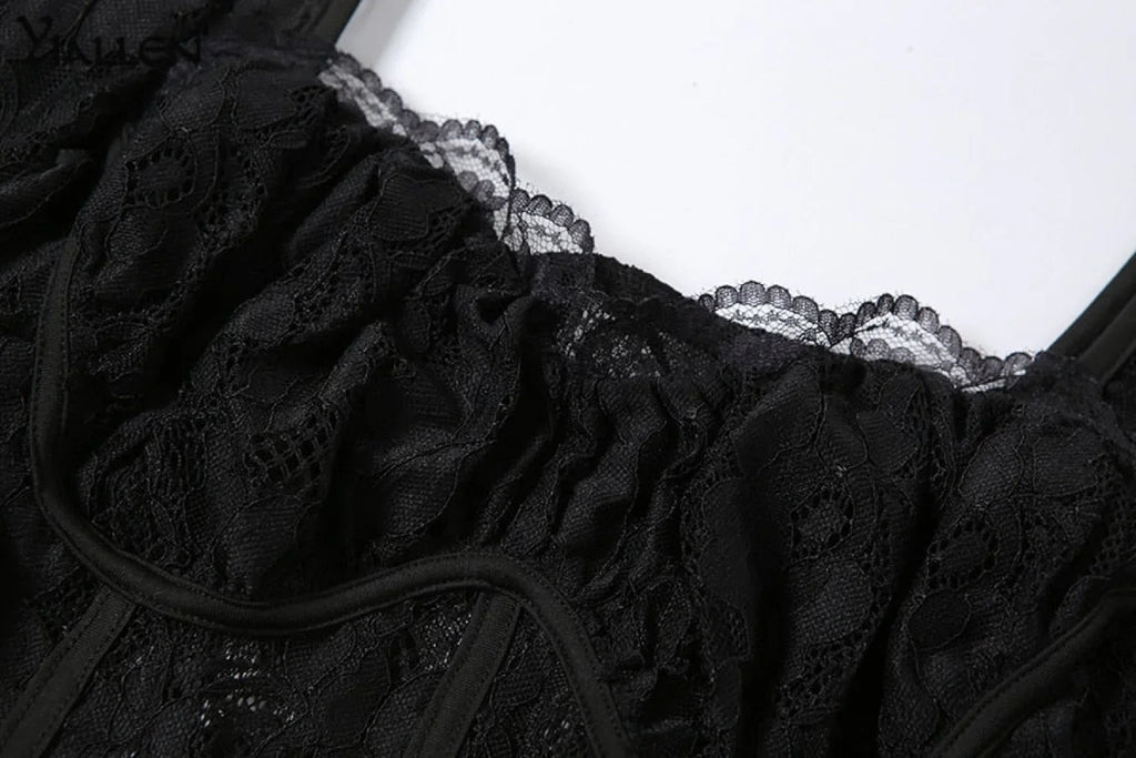 Delilah Sexy Lace Charming Split Maxi Dress
