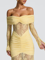 Delphine Off-Shoulder Lace Maxi Dress
