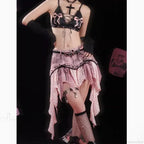 Denim Spliced Niche Design Skirt