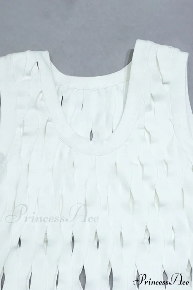 Denisa Sleeveless Stylish Tassel Dress