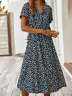 Federica Premium Midi Dress with Short Sleeves Statement Occasion Edit