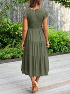 Tracy Statement Refined Belly Covering Dress Chic Silhouette Collection