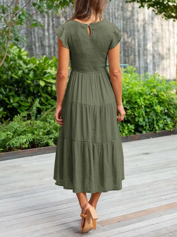 Tracy Statement Refined Belly Covering Dress Chic Silhouette Collection