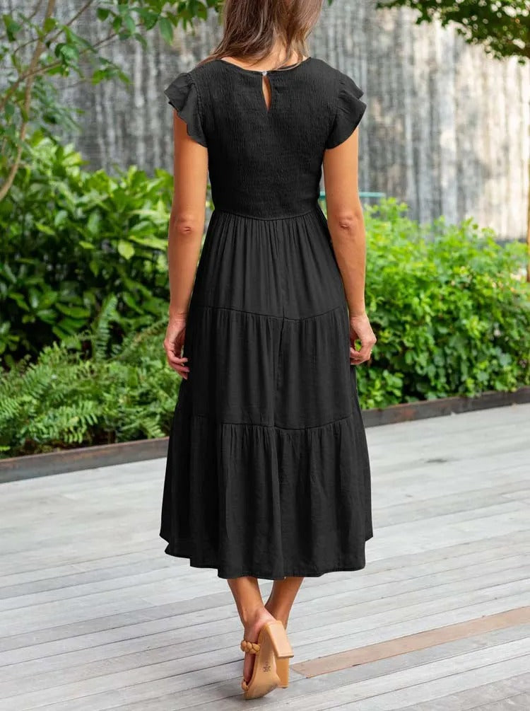 Tracy Statement Refined Belly Covering Dress Chic Silhouette Collection