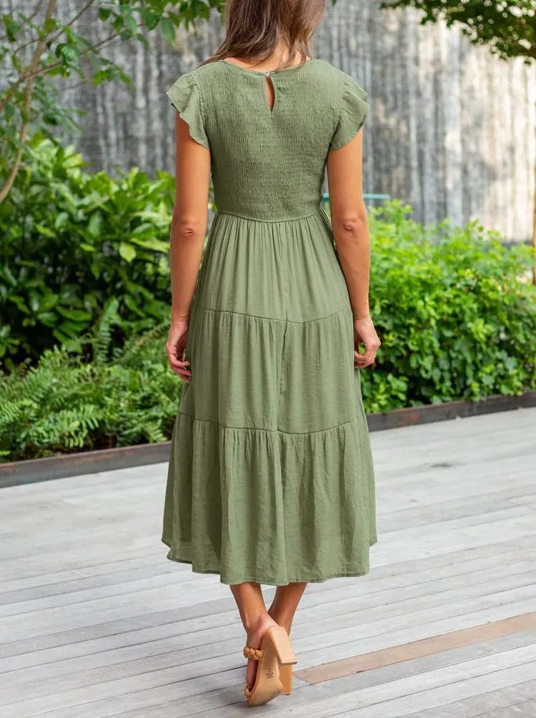Tracy Statement Refined Belly Covering Dress Chic Silhouette Collection