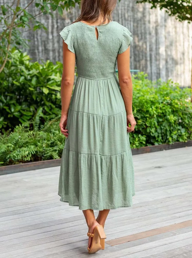Tracy Statement Refined Belly Covering Dress Chic Silhouette Collection
