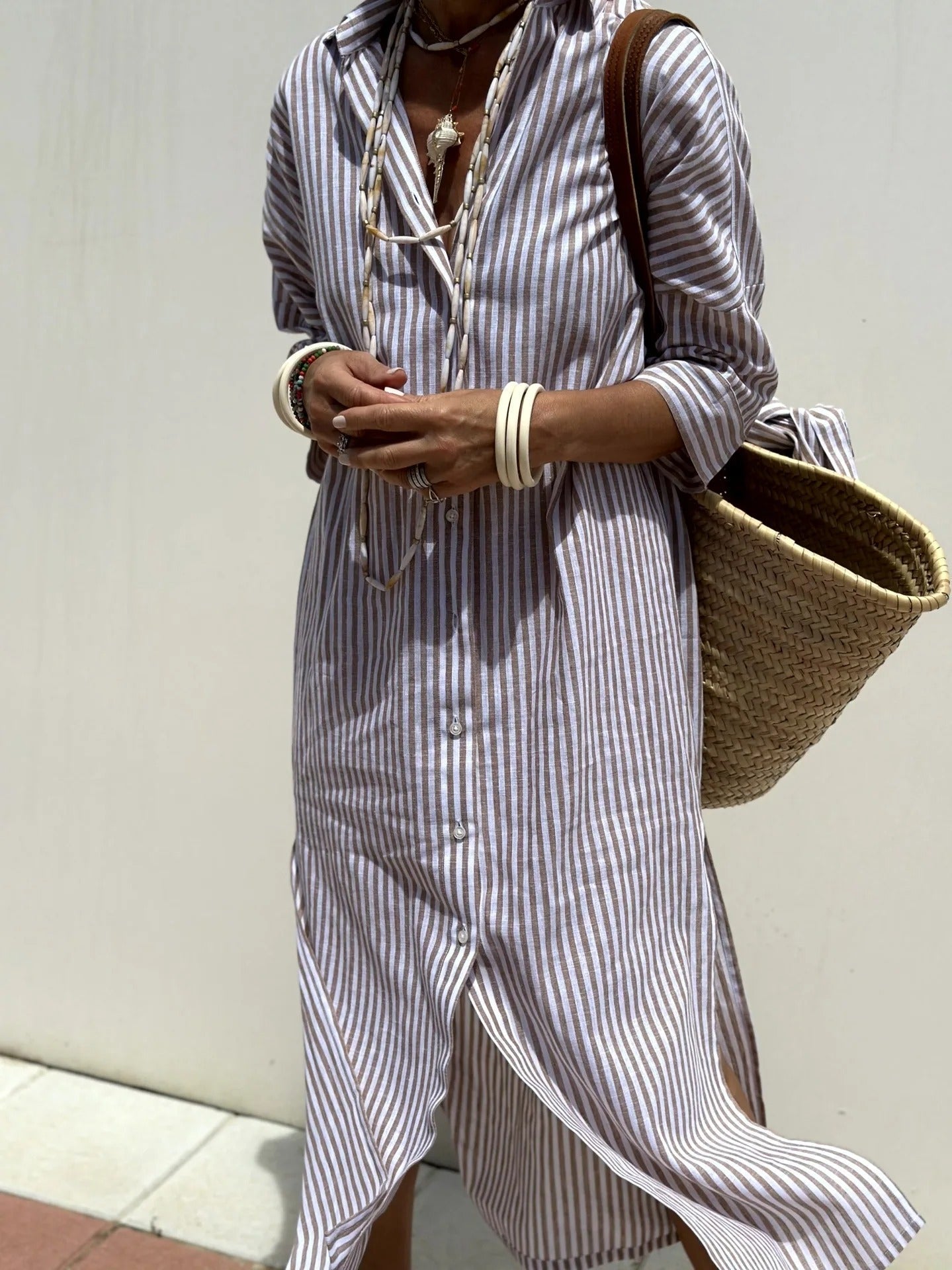 Abigail Minimalist Stylish Shirt Dress Evening Wear Edit