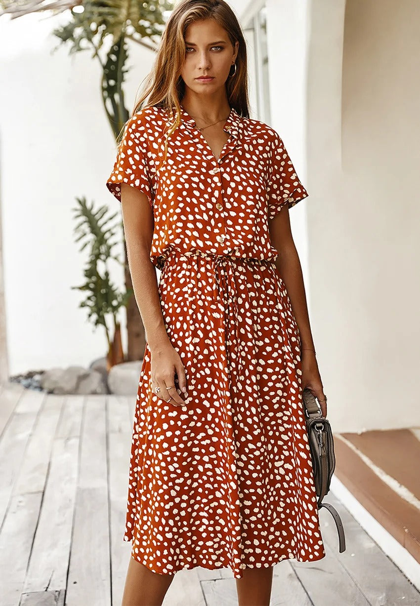 Sarah Minimalist Vintage Dress Chic Silhouette Collection