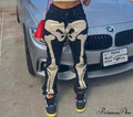 Design Baggy Waist Skeleton Streetwear Jeans Women's Vintage Low Casual Outfits