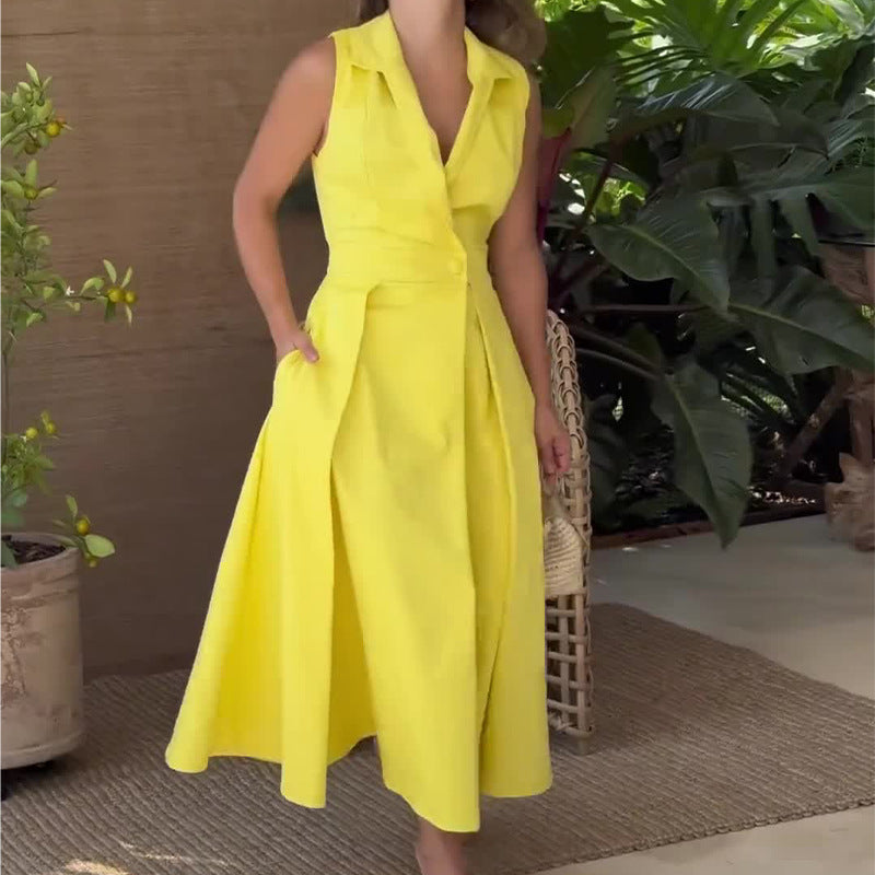 Mara Chic V Neck Midi Dress Silhouette Collection