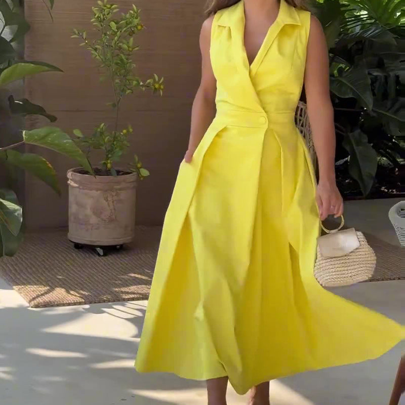 Mila Timeless V Neck Midi Dress Designer Edit