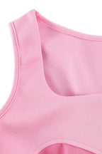 Colorblock Cami Waist-Cinching Mini Party Dress