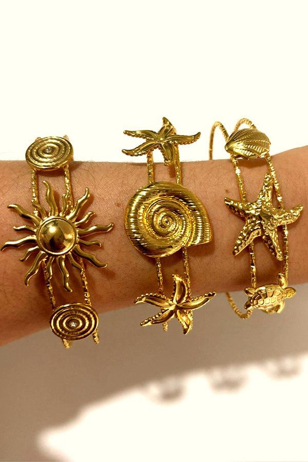 Fashionable Marine Style Stainless Steel Open Bracelet