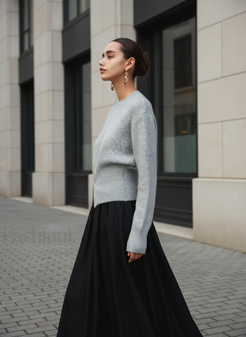 Half Zip Graceful Fuzzy Sweater