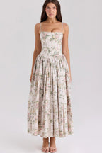 Romantic Tiered  A-Line Floral Dress