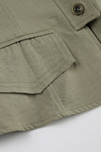 Panel Pocket Stand Collar Jacket