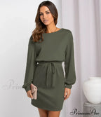 Diagonal Shoulder Fashion Skirt with Round Neck (Set of 2)