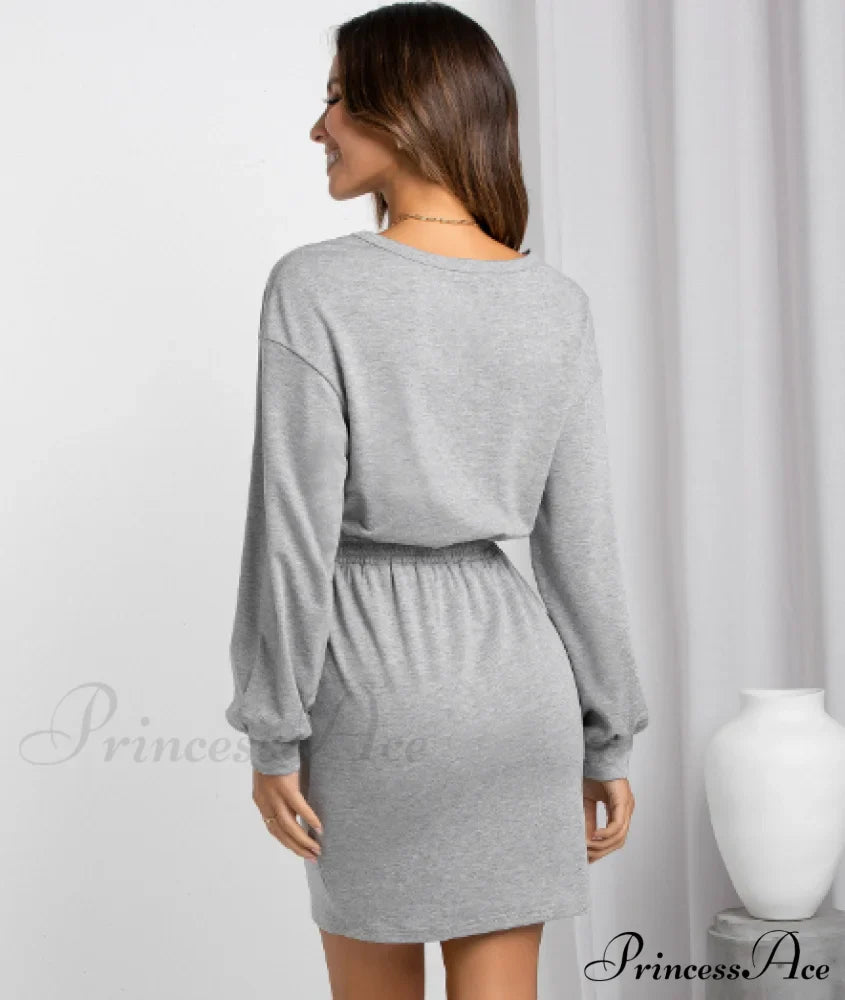 Diagonal Shoulder Fashion Skirt with Round Neck (Set of 2)