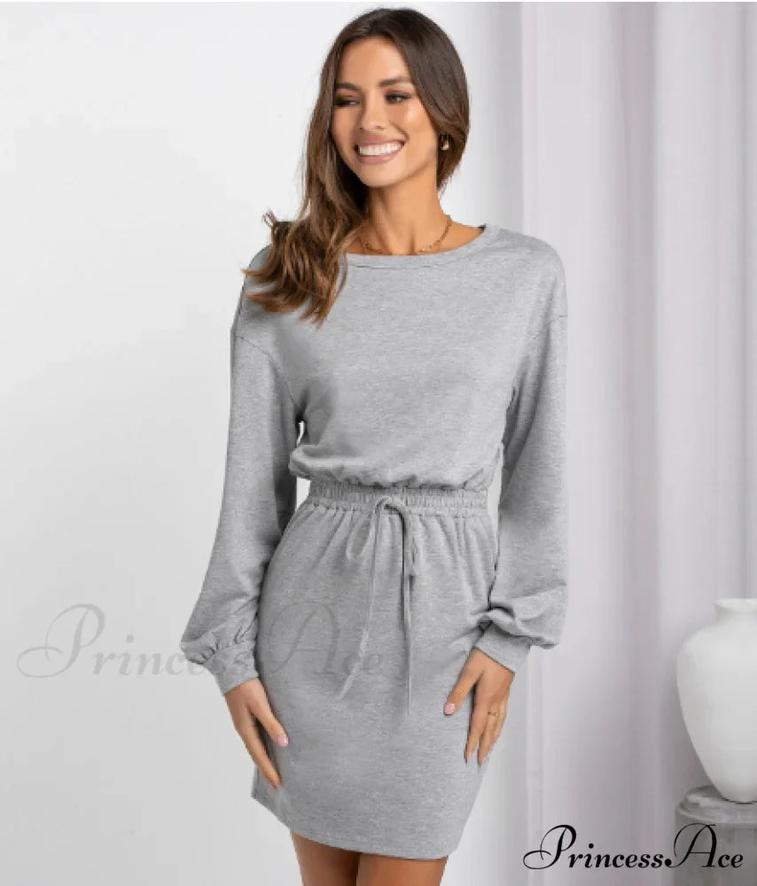 Diagonal Shoulder Fashion Skirt with Round Neck (Set of 2)