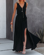 Diana Sleeveless Maxi Dress Black