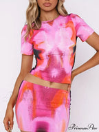 Digital Blue Bold Pixelated Two-Piece Set - Diva