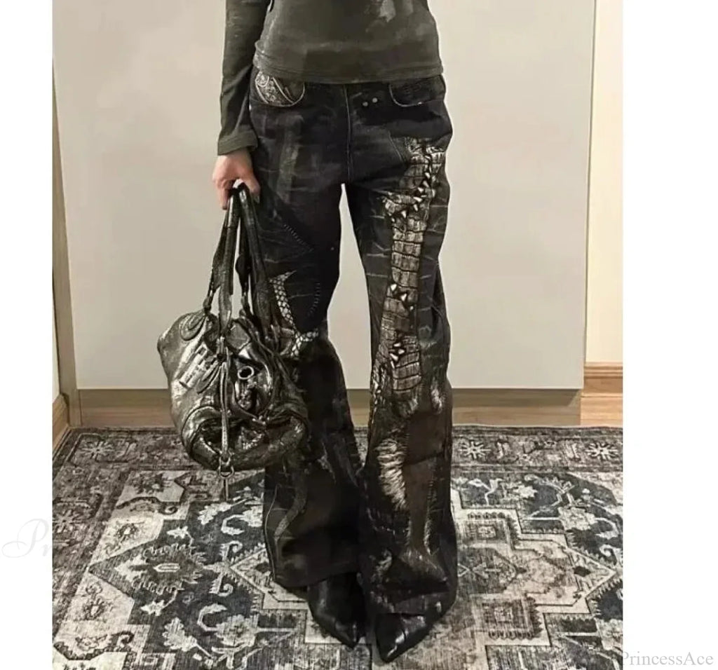 Dirty Gothic Dark Loose Mop Pant
