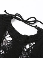 Trendy Distressed Chic Mini Dress