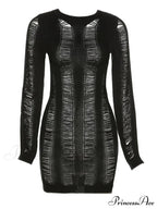 Trendy Distressed Chic Mini Dress
