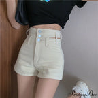 Distressed High Waist Women's Denim Vintage Korean Shorts Summer
