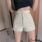 Distressed High Waist Women's Denim Vintage Korean Shorts Summer