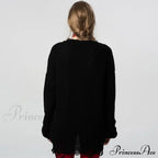 Distressed Striped Graceful Knit Top