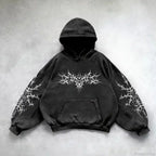 Divin Embroidery Zip Up Hoodie