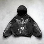 Divin Embroidery Zip Up Hoodie