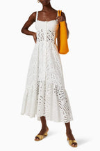 Belinda Boutique Embroidered Lace Midi Bustier Dress Statement Occasion Edit