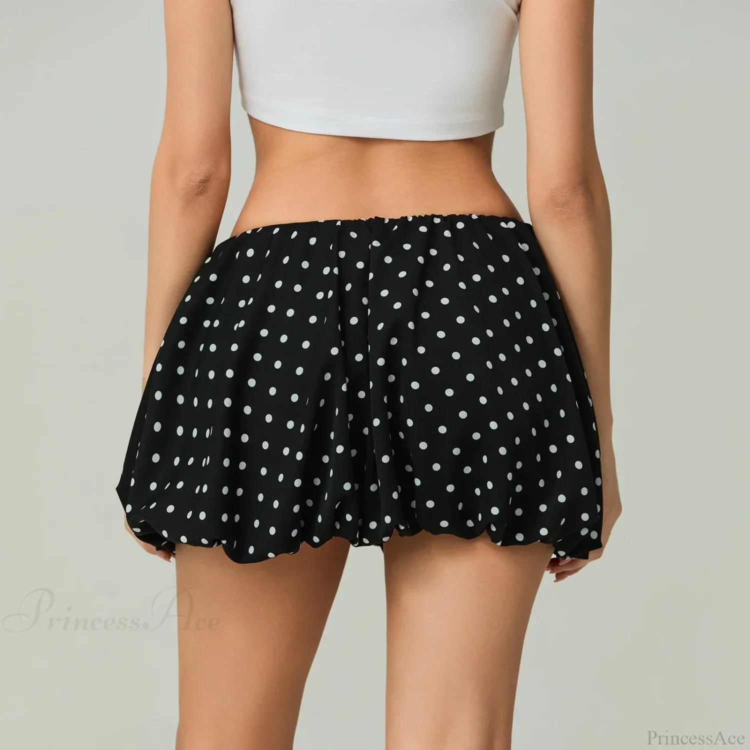 Dot Pattern Low Rise Skirt