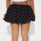 Dot Pattern Low Rise Skirt