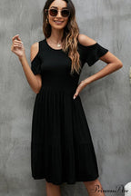 Dots Print Tie Trendy Waist Fashion Casual Dress