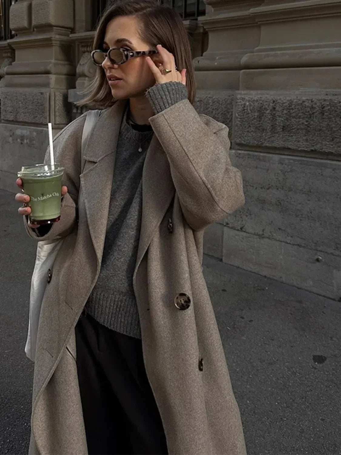 Double Breasted Woolen Coat