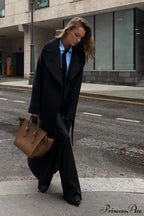 Double Faced Wool Raglan Sleeve Loose Overcoat