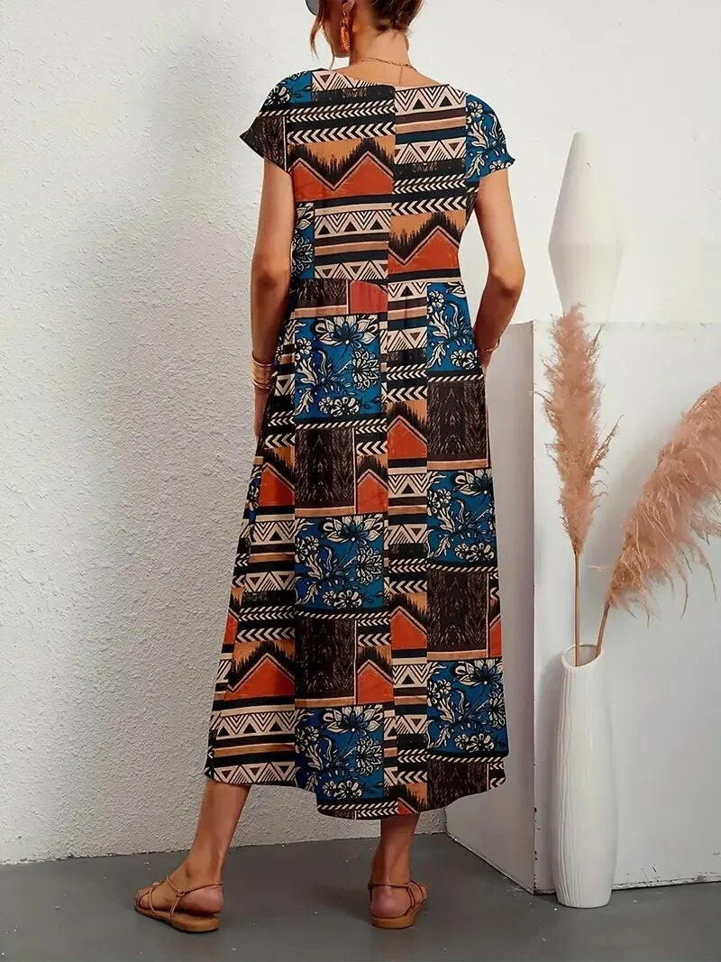 Nicole Timeless Long Cotton Summer Dress, and Designer Dress Edit