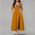 Marisa Aesthetic Long Checked Dress Everyday Luxe Edit