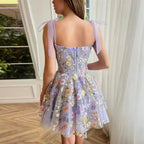 Amira Boutique Cocktail Dress with Floral Appliqu��s Elevated Occasion Wear